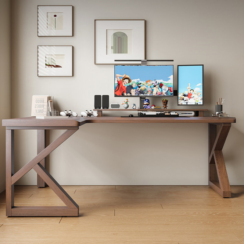 Bureau d'écriture Cherry, Cerisier, Retour à gauche, H 29,53 po x l 86,61 po x P 47,24 po