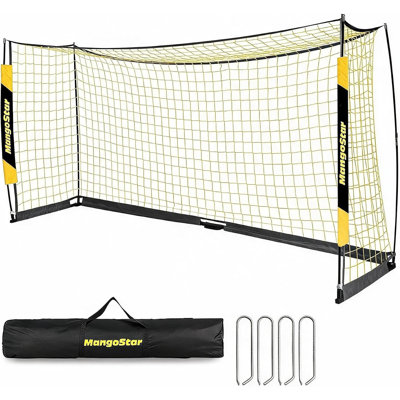 Portable Soccer Goal & Rebounder Set, Pop-Up Training Net with Ball, Pump, Cones, Steel Frame & Carry Bag, Indoor & Outdoor Youth & Family Training Equipment