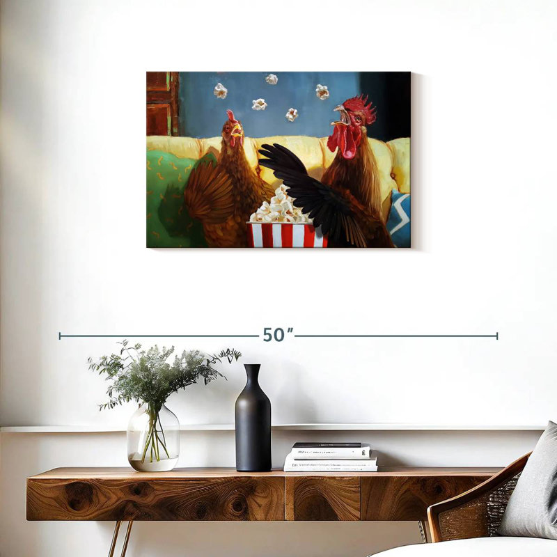Popcorn Chickens, 20" H x 30" W