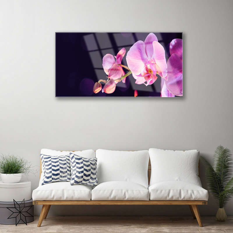 Flowers Floral - Unframed Photograph on Glass