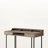 Asleesh Brown Top and Black Metal Leg Computer Desk with Hutch, 32.62" H X 47.75" W X 21.73" D