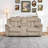 78.35'' Wide Pineapple-Textured Chenille Manual Reclining Loveseat Sofa With Center Console & Cup Holders-1302111926-1293405576