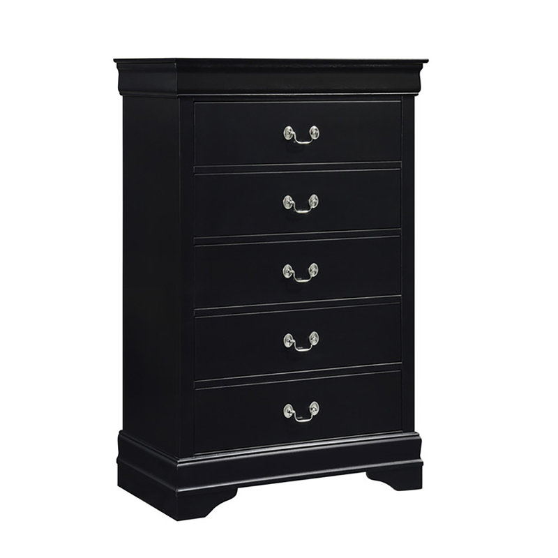 Commode de 31,5 po cinq tiroirs Waynesburg, Noir