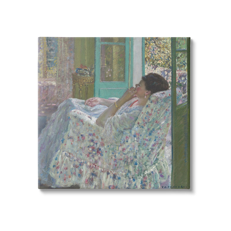 «Afprès Yellow Room» par Frederick Carl Frieseke, peinture sur toile tendue, H 24 po x l 24 po x P 1,5 po