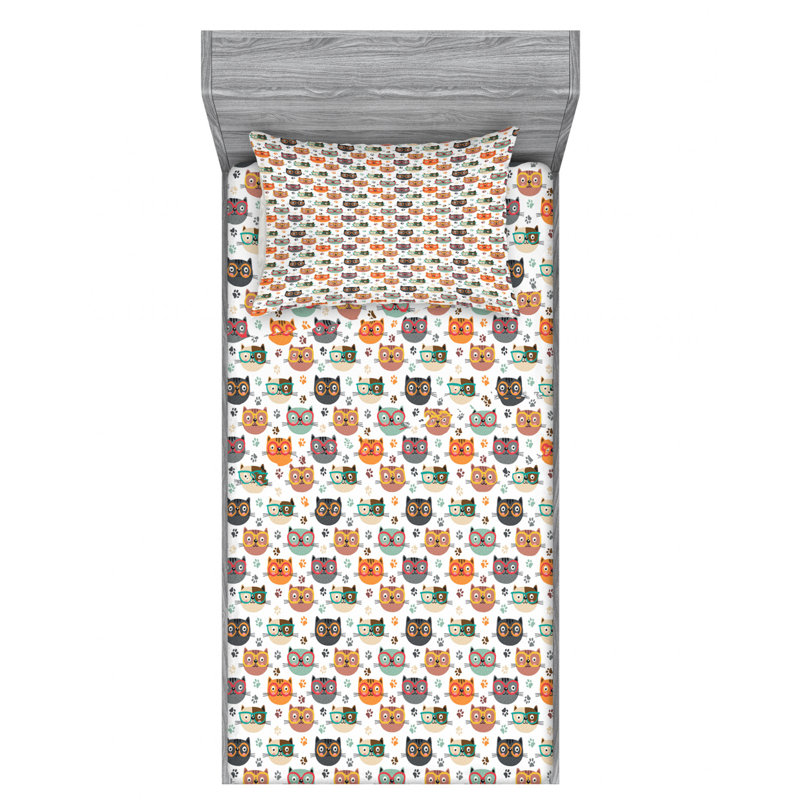 Microfiber Sheet Set, Twin Sheet Set with Fitted Sheet
