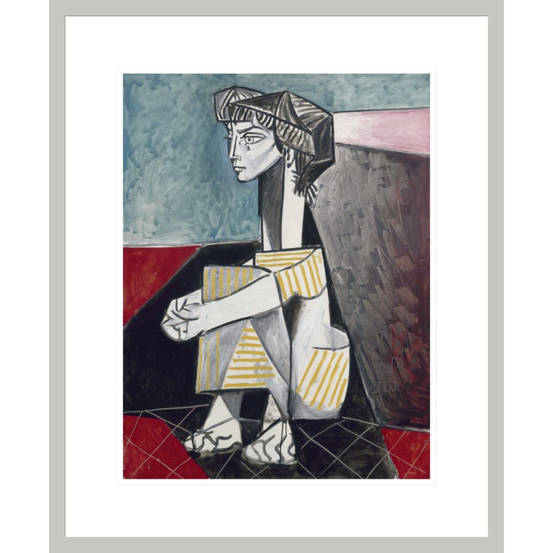 Jacqueline aux mains croisées par Jacqueline Picasso, H 21,58 po x l 17,75 po