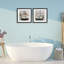 Ensemble de 2 impressions encadrées sous verre Blue Relaxation Bathroom, design par Janet Tava-1359868004-1359868005