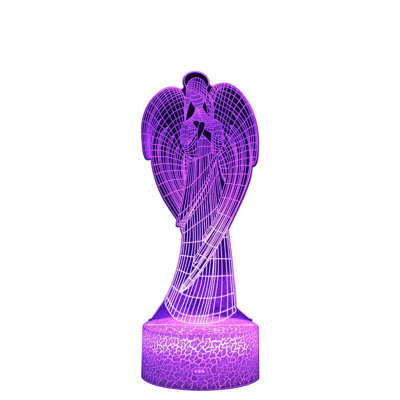 Veilleuse 7 couleurs changeant de couleur lampe de bureau en acrylique plat ABS USB câble cadeau d'anniversaire jouet