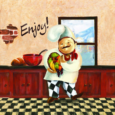 Enjoy Cook - peinture sur toile tendue