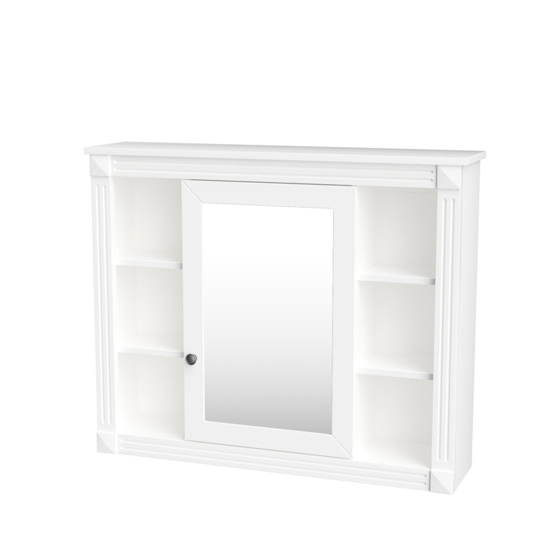 Unité de rangement pour miroir de salle de bain, 35 po x 28 po, polyvalente, style moderne