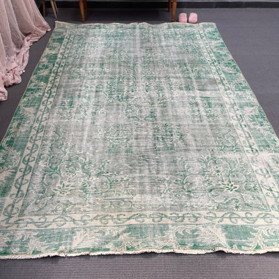 Classic Patchwork Rug, 74.8x113 Inch Green Rug