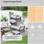 5-Piece Patio Conversation Set With 3-Seater Sofa, Loveseat, 2 Single Sofas, Coffee Table With Ice Bucket In Black