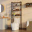 Calirose 23.6" W x 68 "H x 9.4" D Over The Toilet Storage with 4-tier shelf & 4 hooks-762726639