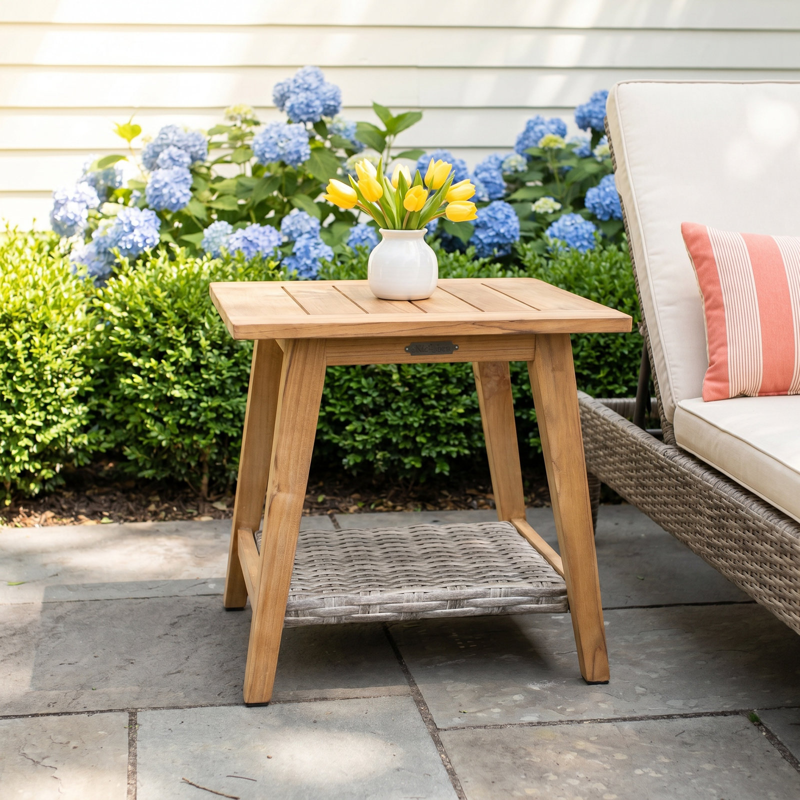 Genesis 20'' Teak Outdoor Side Table
