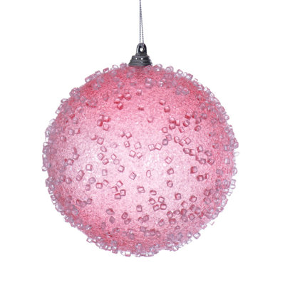 4.75" Icy Sugar Ball. Includes 3 ornaments per bag.
