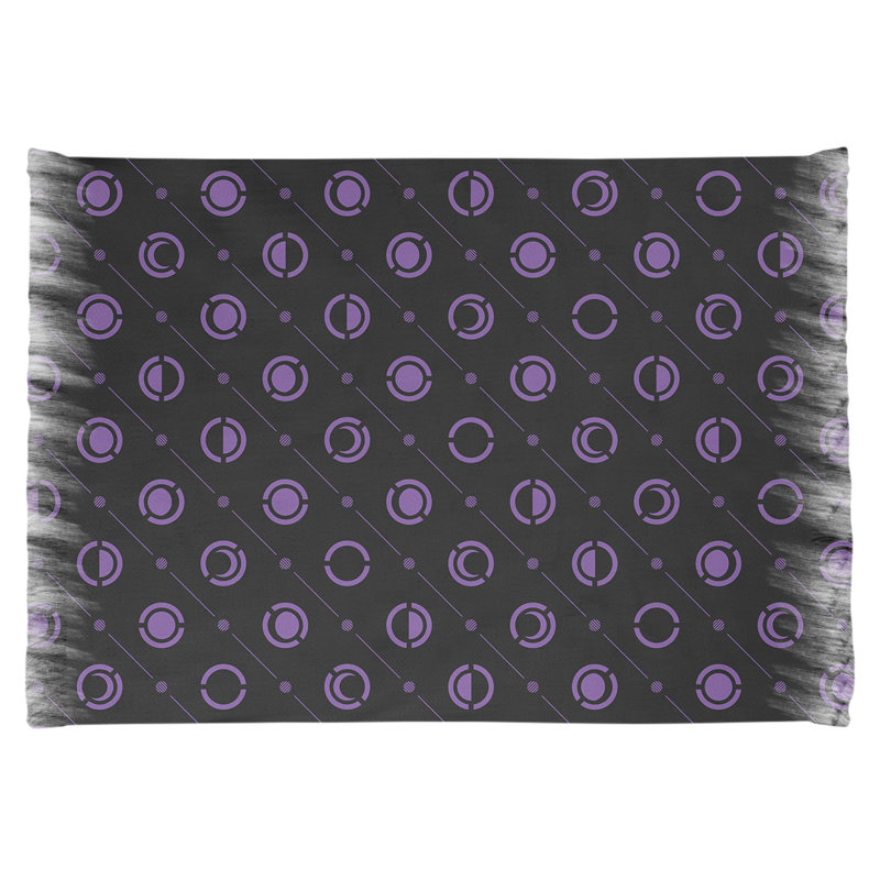 Tapis noir/mauve à phases de lune, Non
