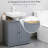 Bathroom Vanity Cabinet with U-Shape and Adjustable Internal Shelf (without Sink)-113463787