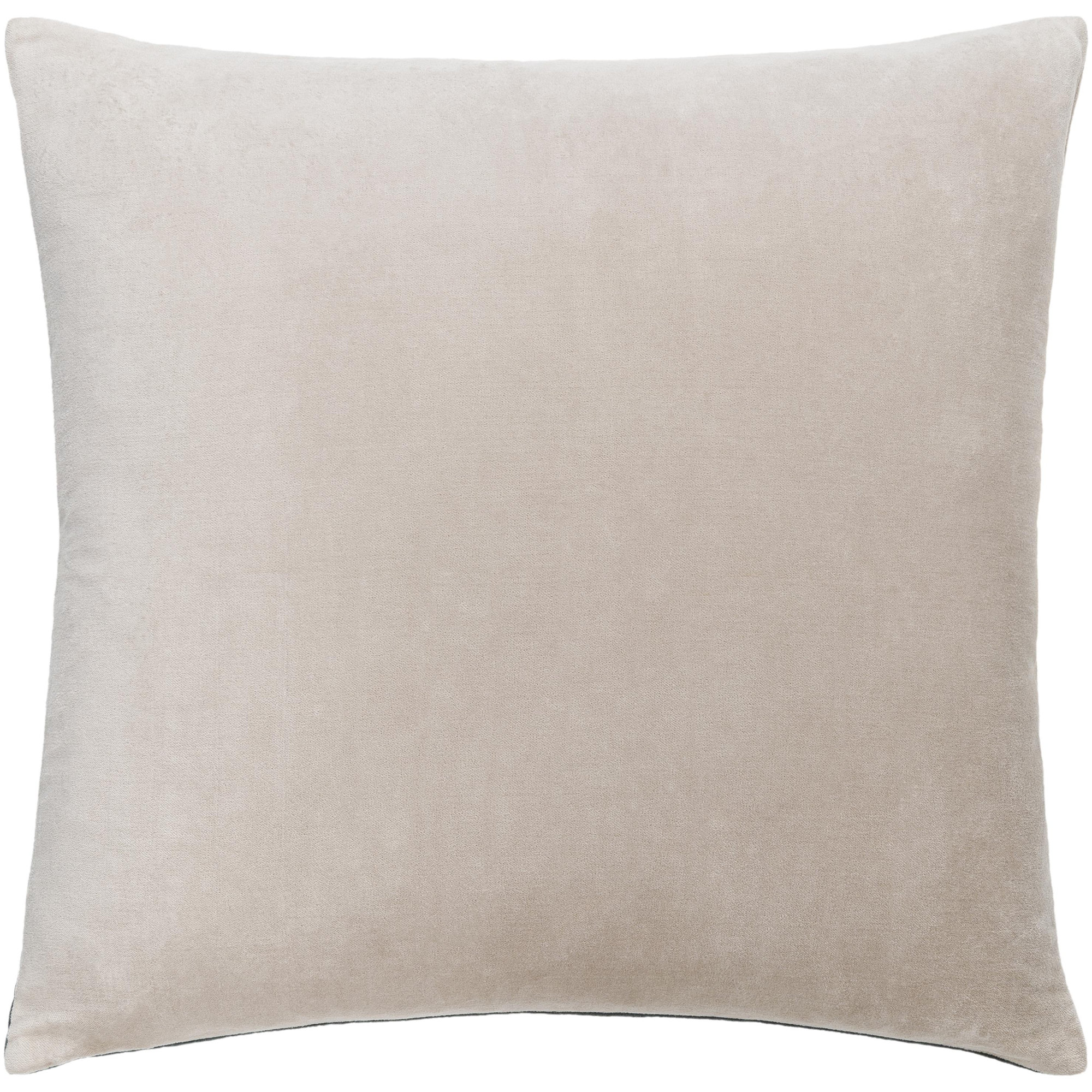 Denny Cotton Pillow Cover, Down, Black, 22" x 22"