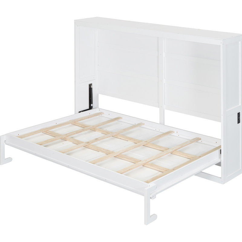 Lit double blanc - Meuble peu encombrant pour le bureau, confortable avec lattes flexibles dans la salle de sport, support de matelas absorbant courbé