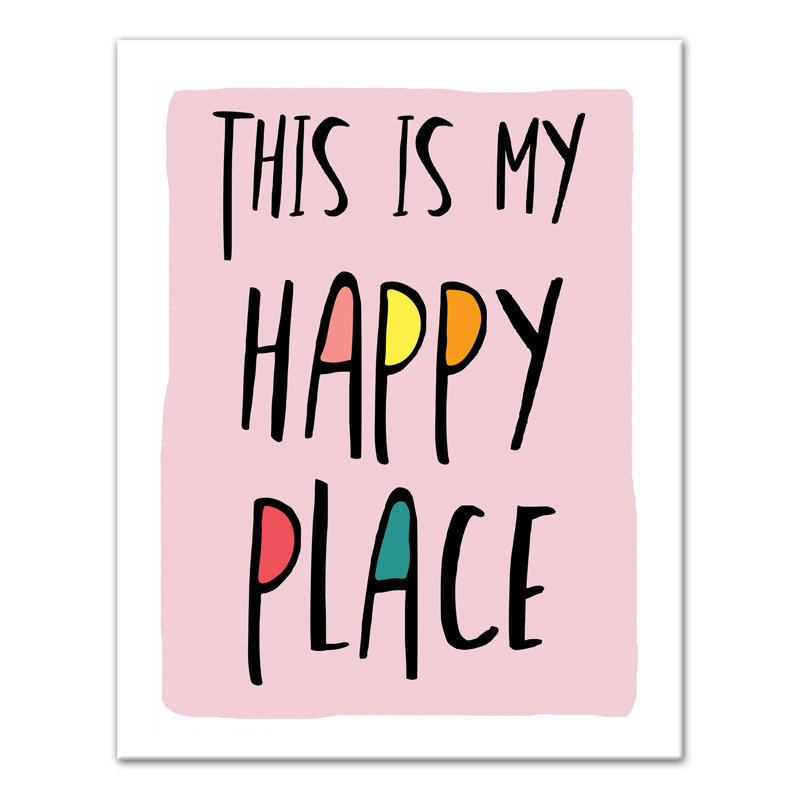 « daisie my happy place », art, H 14 po x l 11 po, Toile tendue