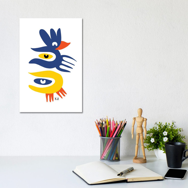 Zen Birds by Emmanuel Signorino - Wrapped Canvas Print, 20.32 cm H x 30.48 cm W