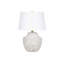 Lighting, 20 po, lampe de table, béton crème, abat-jour ivoire / crème, moderne
