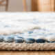 Russo Handmade Flatweave Ivory/Blue Area Rug