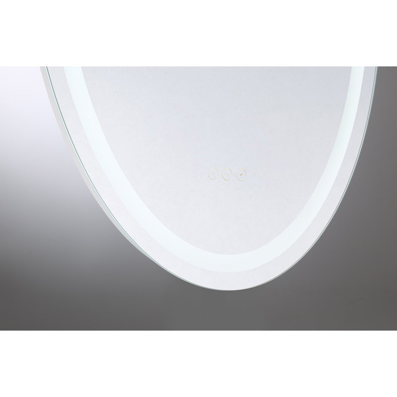 Orvix LED Oval Frontlit Mirror, 36" x 24", Oval