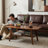 39.37" Mid Century Modern Solid Oak Coffee Table, Walnut Finish 2-Tier Design with Storage Shelf & Rounded Corners, Durable Living Room Table for Office & Apartment-1109176901