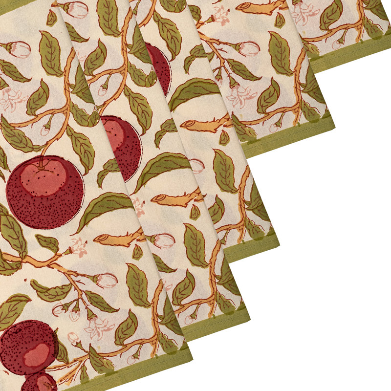 Cotton Floral Square Napkin