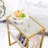 Menezes Gold Bedside Table, Small Side Table, Narrow Bedside Table, End Table, Slim Bedside Table