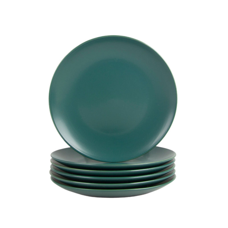Assiette à salade 7,75 po Wazee Matte, Vert émeraude