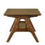 Table basse Mid-Century moderne en bois avec tablette