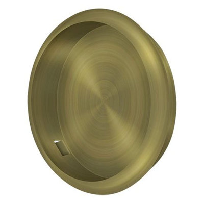 Deltana FP221RU5 Flush Pull; Round; 2-1/8" Diameter; Antique Brass Finish