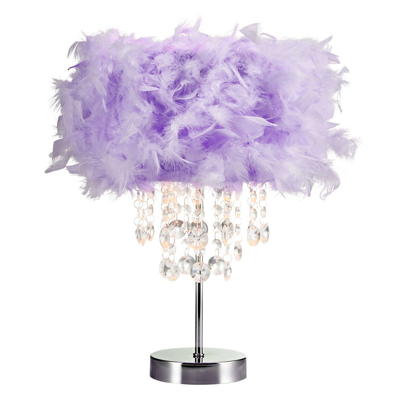 Metal Table Lamp, Purple