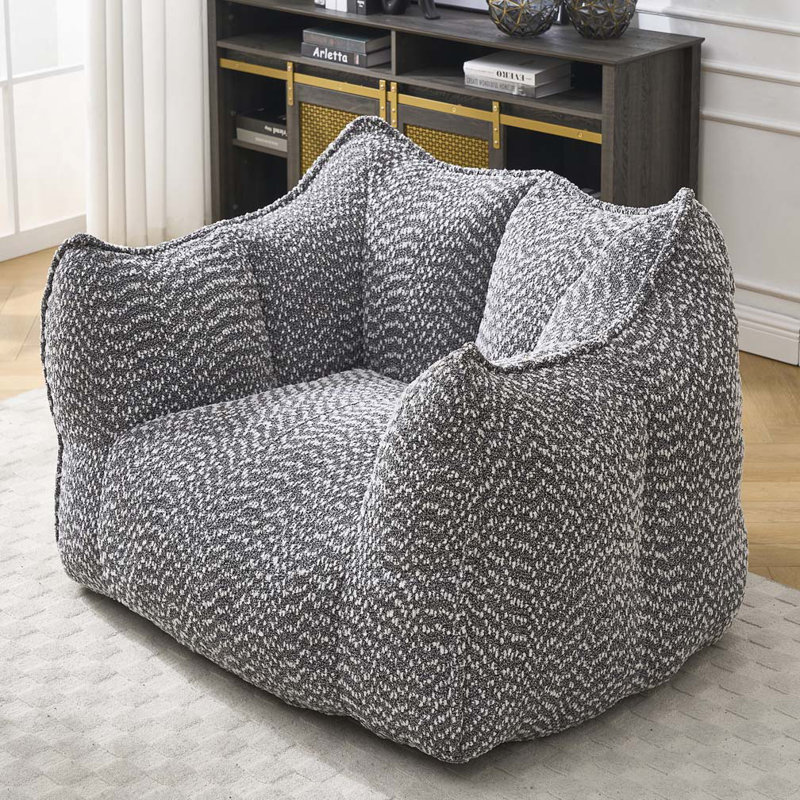 Fauteuil à billes en chenille, Gris