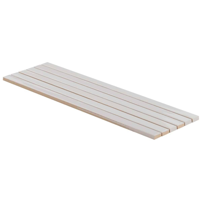 Kanbina 5x18 Brick Glossy Ceramic Mosaic Tile, Blanco