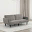 Le canapé futon de couleur grise se transforme en lit capitonné en fer avec dossier à pattes de support de canapé 1pc-2079915595
