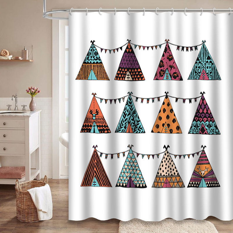 Rideau de douche Boho Garland Festival, L 72 po x l 72 po