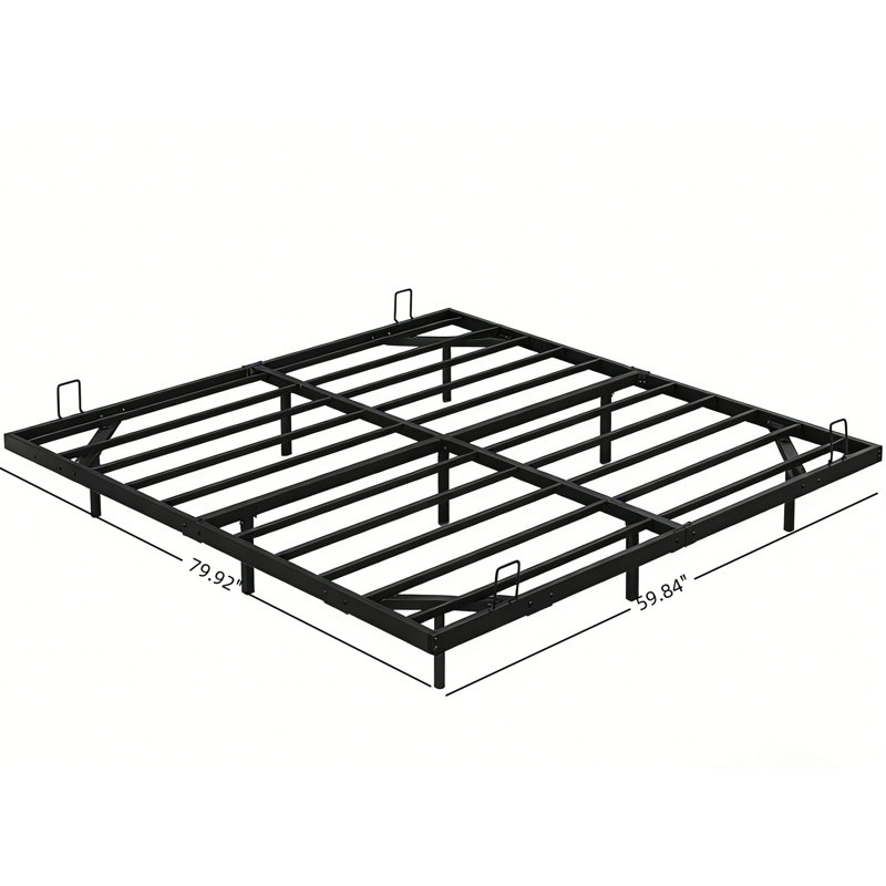 Queen Size Floating Bed Frames With Led Lights, Solid And Stable Metal Platform Bed