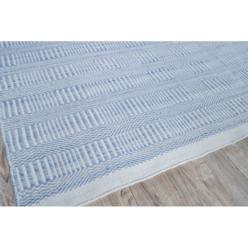 Naples Geometric Area Rug in Light Blue, Rectangle 9' x 12'