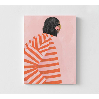 Pull rayé - impression d'art moderne minimaliste