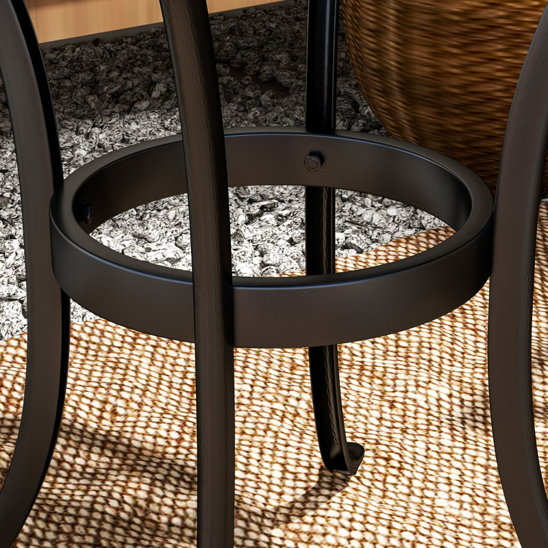 Table d'appoint d'extérieur avec fonte d'aluminium, bureau d'appoint, noir