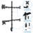 Height Adjustable Universal 4 Screen Desk Mount