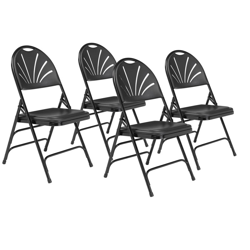 Chaise pliante NPS 1100 Series Deluxe, Noir / Noir