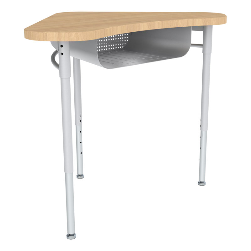 Bureau d'étudiant ouvert à hauteur ajustable Boomerang, Brun
