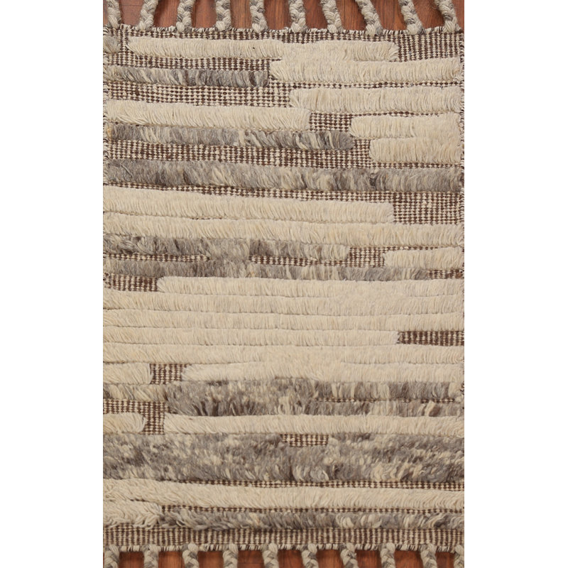Modern Striped Moroccan Accent Rug 2x3
