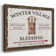 Winter Village Sledding - reproduction de photo sur toile-96290294-96290295