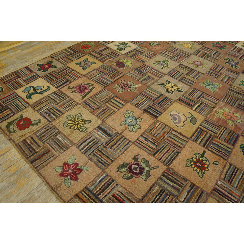 Tapis antique antique American Hooked