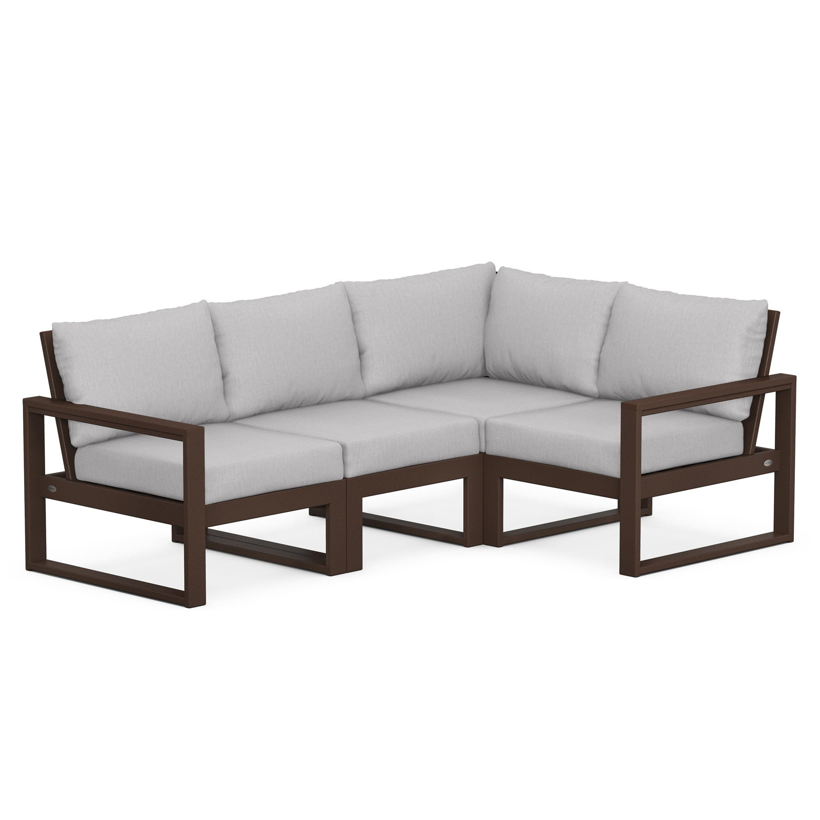 EDGE 4-Piece Modular Deep Seating Set, Slate Grey, Dune Burlap
